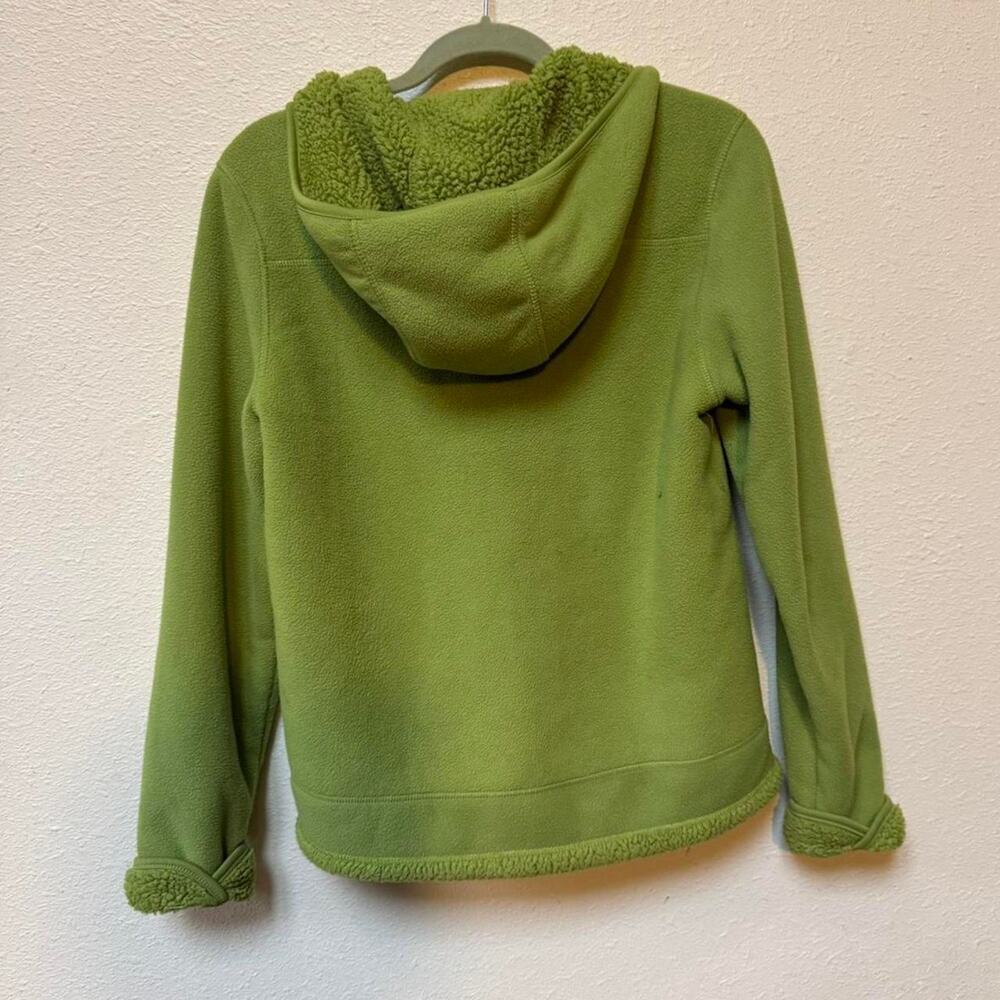 Green fuzzy zip up sweatshirt - Picture 7 of 8